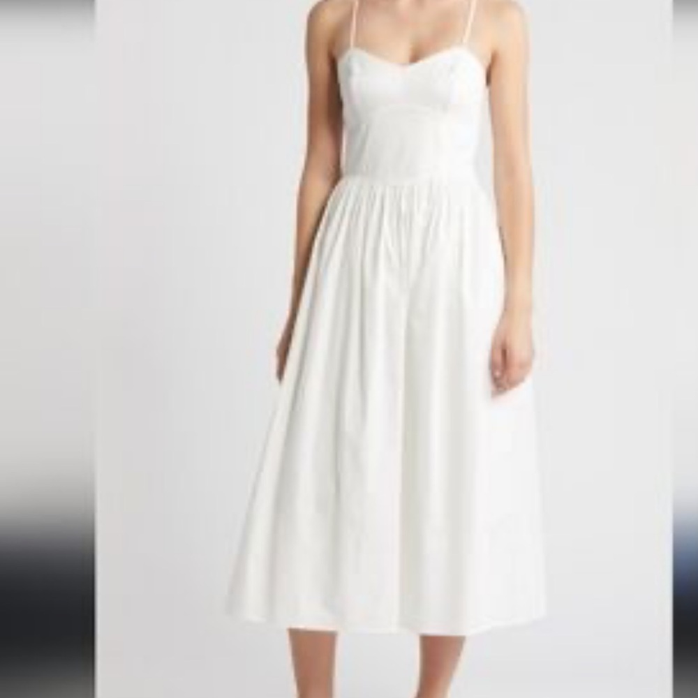 French Connection White Spaghetti Strap Dress